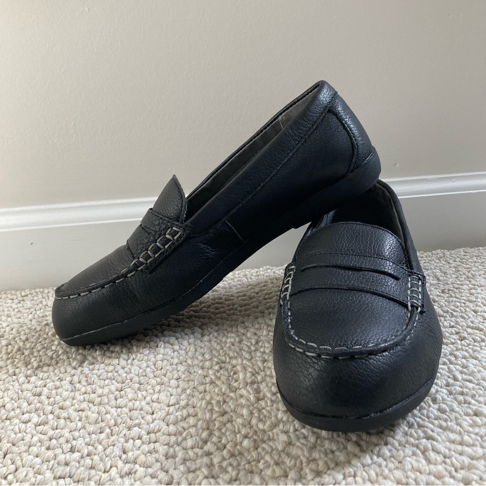 Rockport Steel-Toe Slip Resistant Black Shoes Loafers